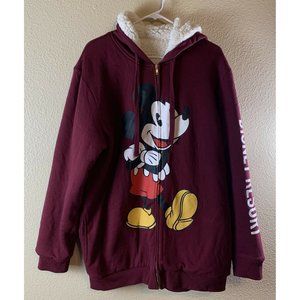 Shanghai Disney Maroon Mickey Mouse Women's Jacket